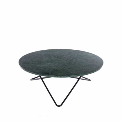 Ox denmarq large o table soffbord marmor indio, svartlack stativ