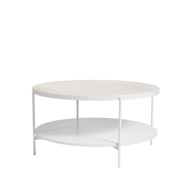 Smd design lene soffbord vit, vitpigmenterad askfanér