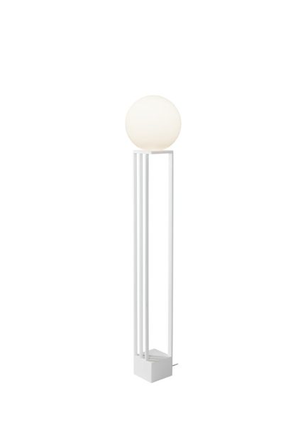 Örsjö belysning libreria golvlampa vit struktur, opalvitt glas