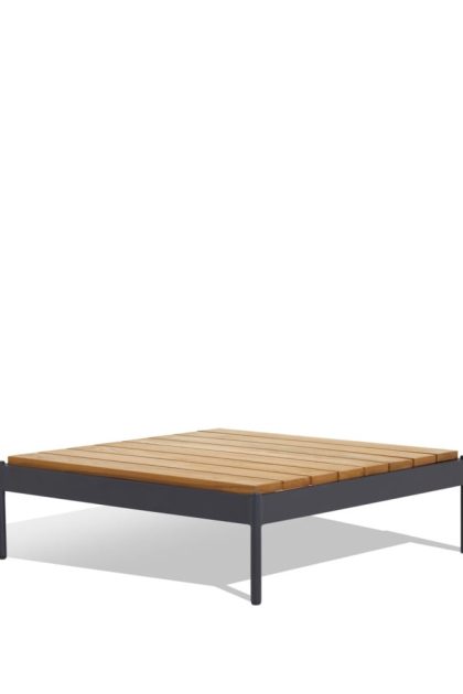 Skargaarden lidö soffbord teak, mörkgrå aluminiumram