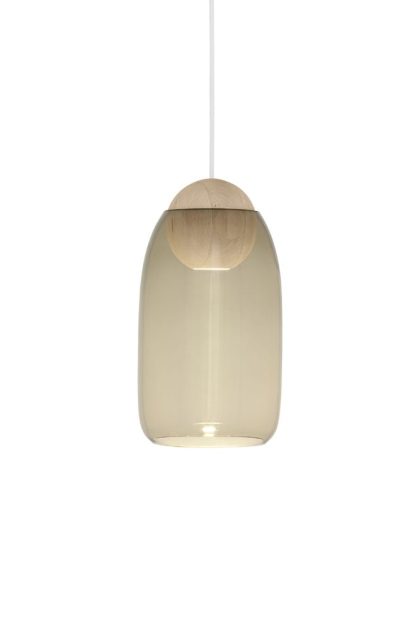 Mater liuku ball pendel smoked glass, mattlackad lind