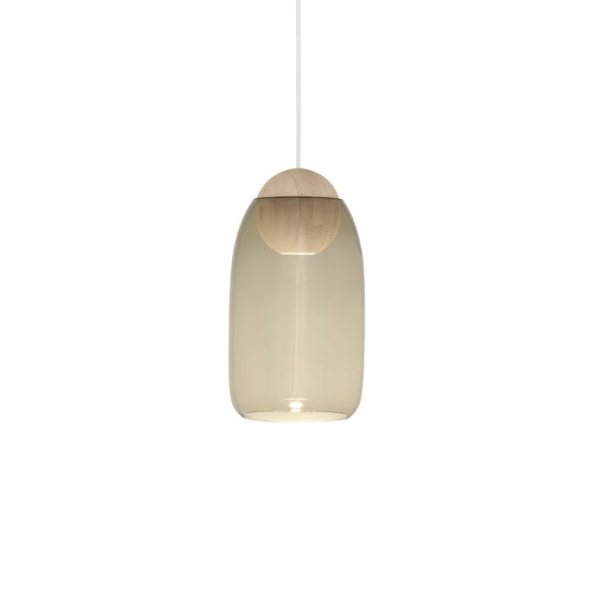 Mater liuku ball pendel smoked glass, mattlackad lind
