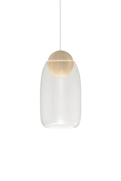 Mater liuku ball pendel transparent, mattlackad lind