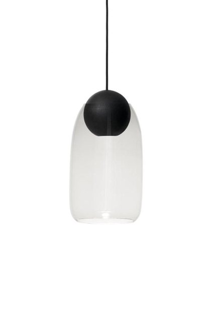 Mater liuku ball pendel transparent, svartlackad lind