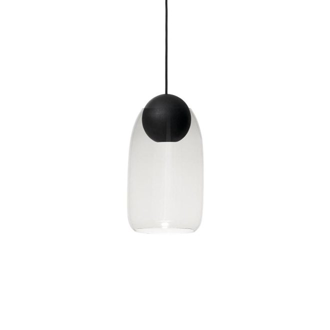 Mater liuku ball pendel transparent, svartlackad lind