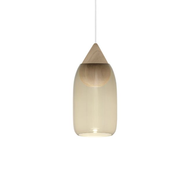 Mater liuku drop pendel smoked glass, mattlackad lind