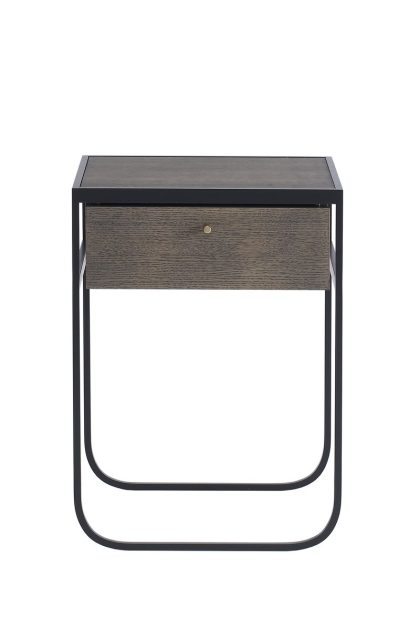 Asplund nati tati drawer sängbord char grey, rökt ek
