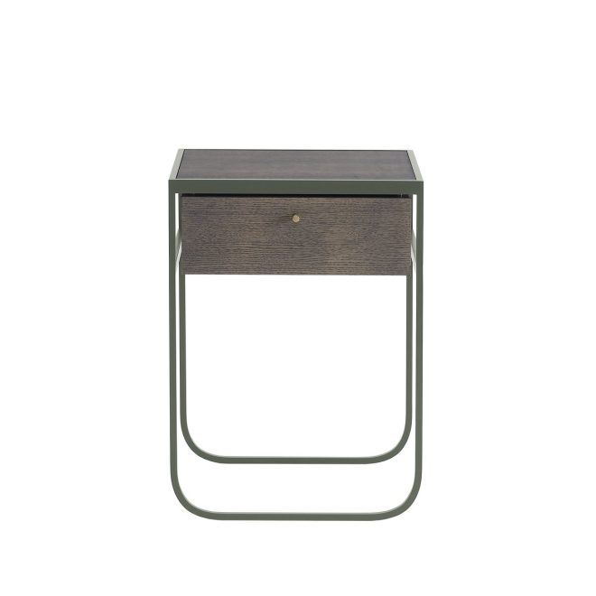 Asplund nati tati drawer sängbord green khaki, rökt ek