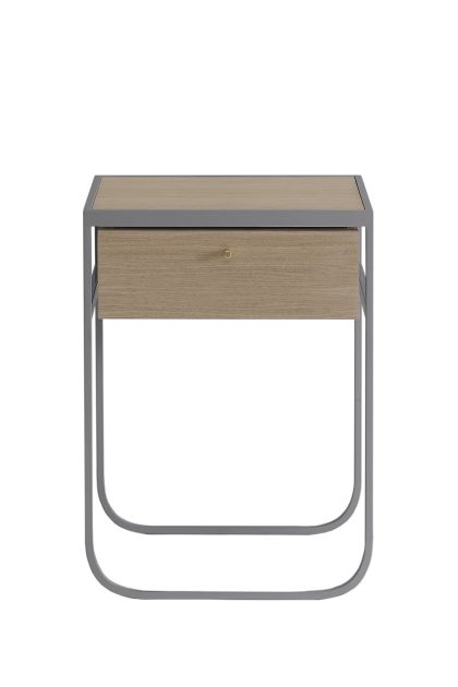 Asplund nati tati drawer sängbord storm grey, vitlaserad ek