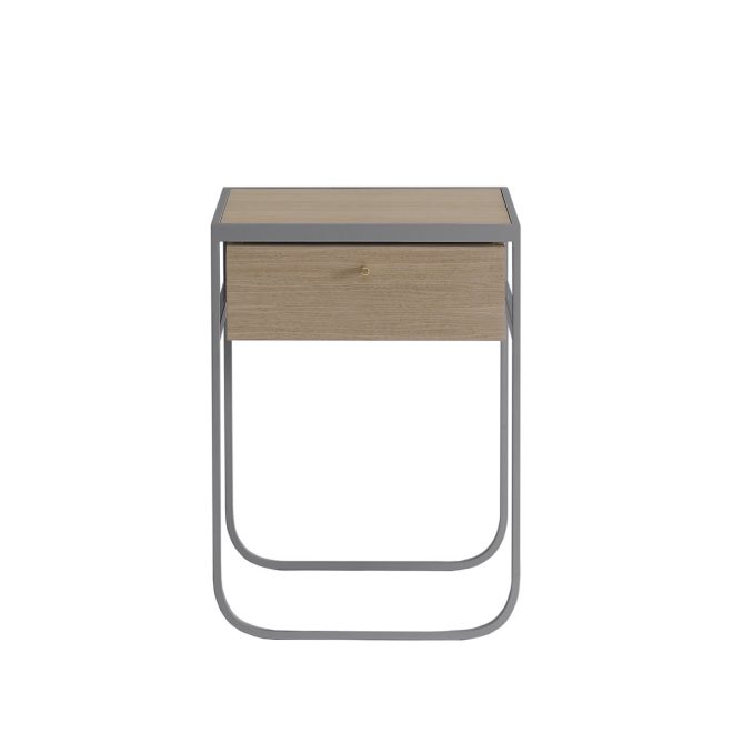 Asplund nati tati drawer sängbord storm grey, vitlaserad ek