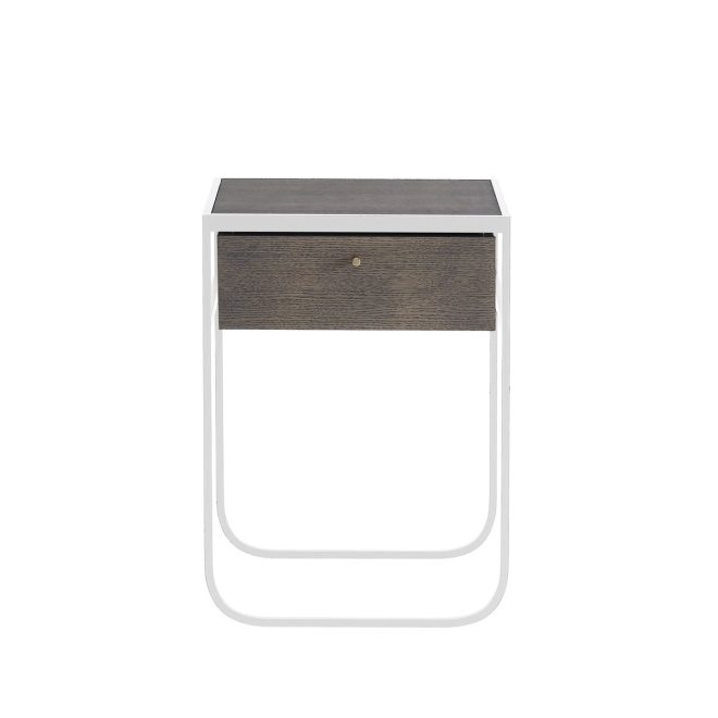 Asplund nati tati drawer sängbord white, rökt ek