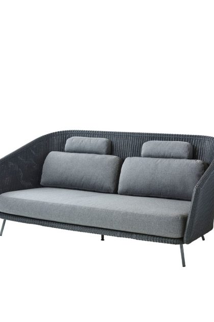 Cane-line mega 2-sits soffa graphic, gråa dynor