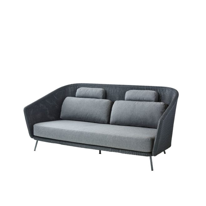 Cane-line mega 2-sits soffa graphic, gråa dynor