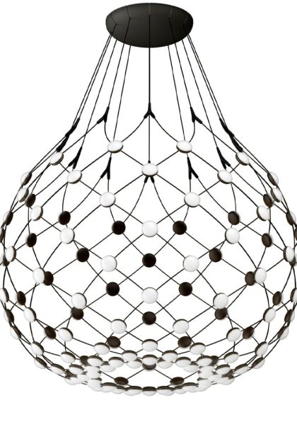 Luceplan mesh taklampa svart, large