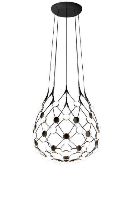 Luceplan mesh taklampa svart, small, kabel 5m
