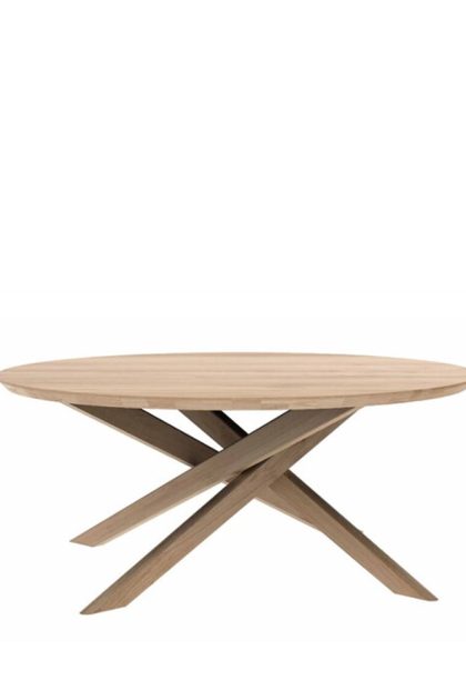 Ethnicraft mikado soffbord Ø100 cm oak wax oil round