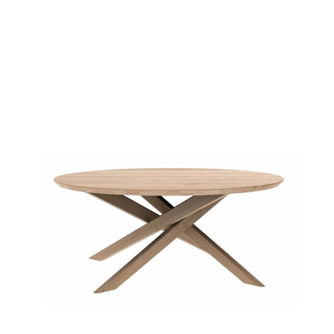 Ethnicraft mikado soffbord Ø100 cm oak wax oil round