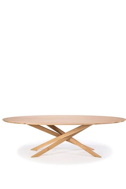 Ethnicraft mikado soffbord ovalt oak wax oil oval