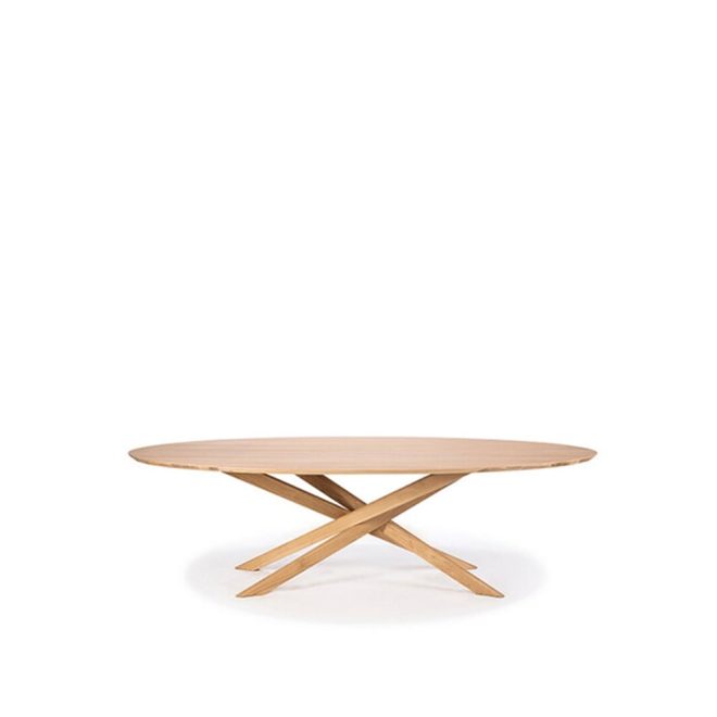 Ethnicraft mikado soffbord ovalt oak wax oil oval