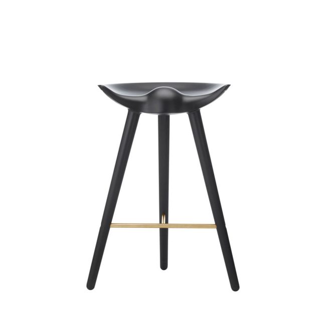 Audo copenhagen ml 42 barpall black stained beech, brass
