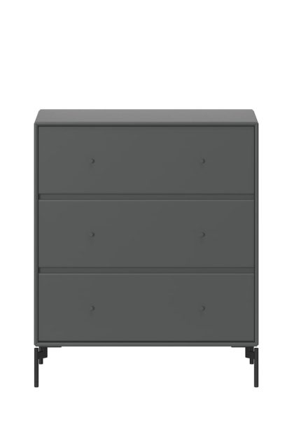 Montana carry byrå anthracite 04, svartlackade ben