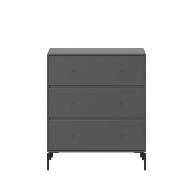 Montana carry byrå anthracite 04, svartlackade ben