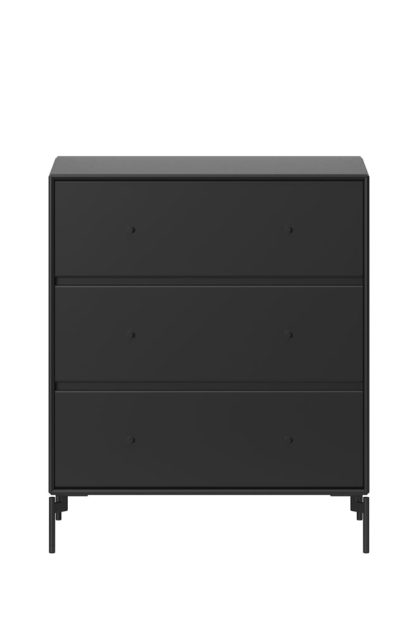 Montana carry byrå black 05, svartlackade ben