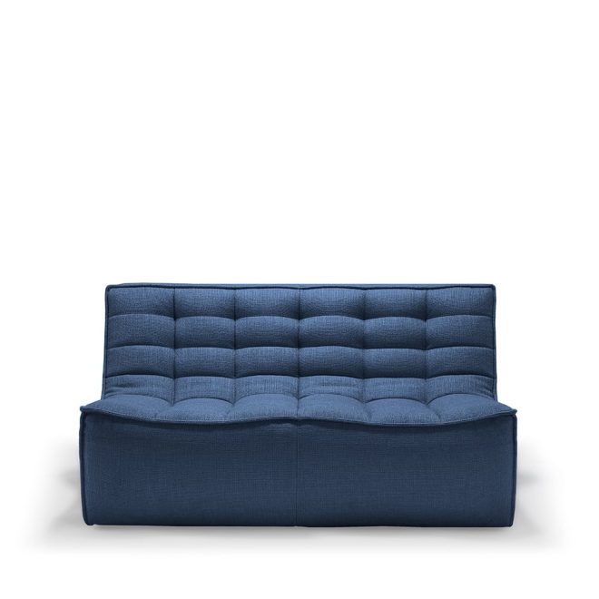 Ethnicraft n701 soffa 2-sits tyg blue