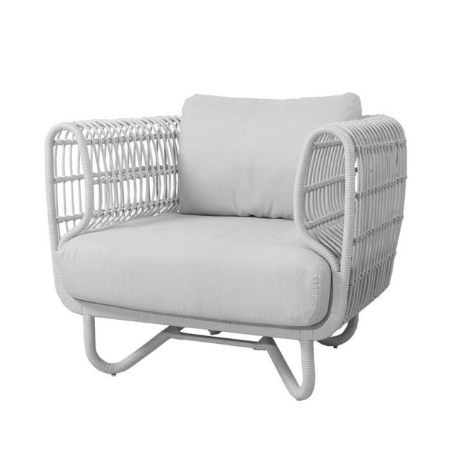 Cane-line nest loungefåtölj weave white, cane-line natté white