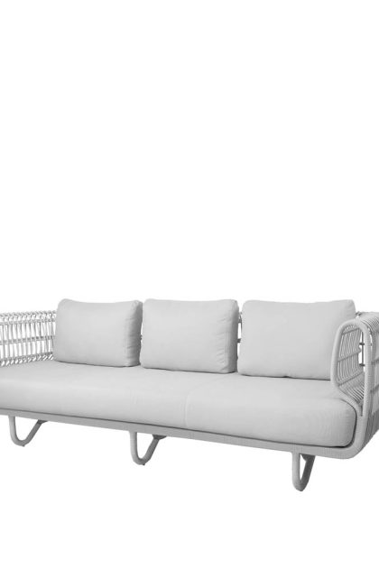 Cane-line nest soffa 3-sits weave white, cane-line natté white