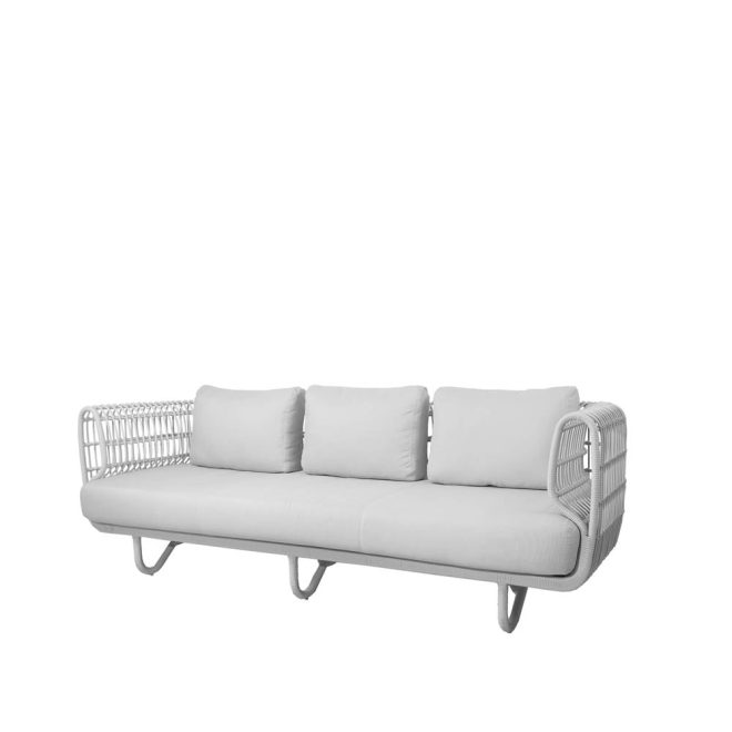 Cane-line nest soffa 3-sits weave white, cane-line natté white