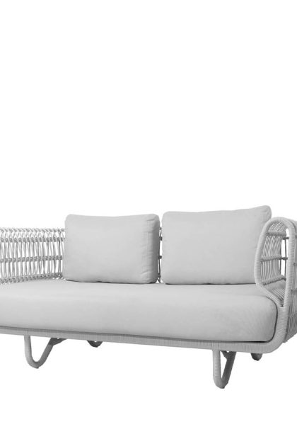 Cane-line nest soffa 2-sits white, cane-line natté white