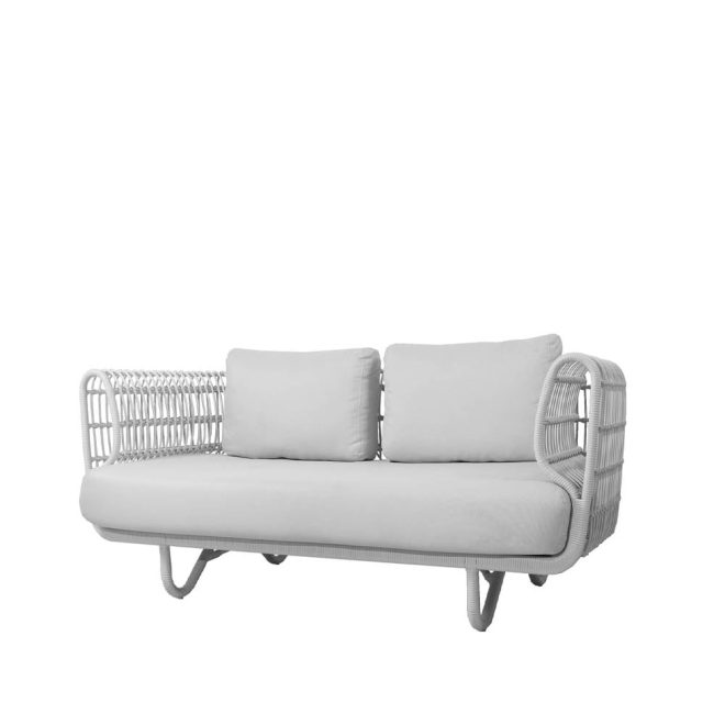 Cane-line nest soffa 2-sits white, cane-line natté white