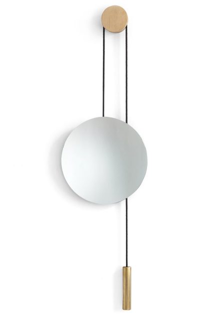 New works rise and shine spegel natural oak-brass weight