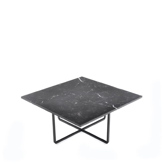 Ox denmarq ninety soffbord marmor marquina, svart stativ