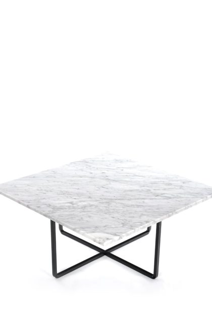 Ox denmarq ninety soffbord marmor carrara, svart stativ