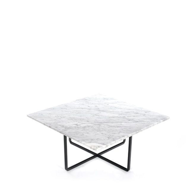 Ox denmarq ninety soffbord marmor carrara, svart stativ