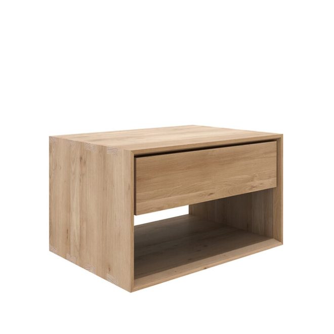 Ethnicraft nordic ii sängbord oak wax oil 1 låda 57 cm