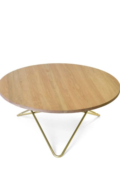 Ox denmarq o table soffbord ek mattlack, mässingsstativ