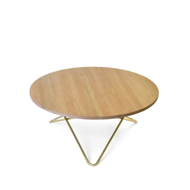 Ox denmarq o table soffbord ek mattlack, mässingsstativ