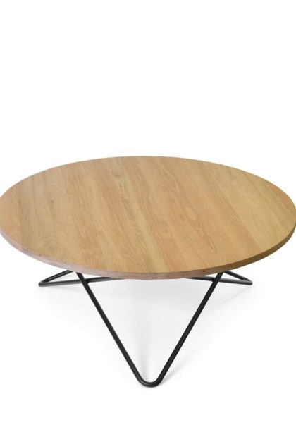 Ox denmarq o table soffbord ek mattlack, svartlackat stativ