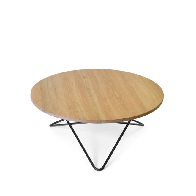 Ox denmarq o table soffbord ek mattlack, svartlackat stativ
