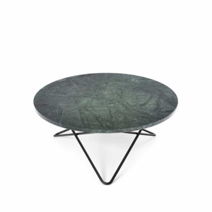 Ox denmarq o table soffbord marmor grön, svartlackat stativ