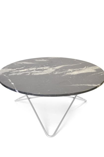 Ox denmarq o table soffbord marmor svart, rostfritt stativ