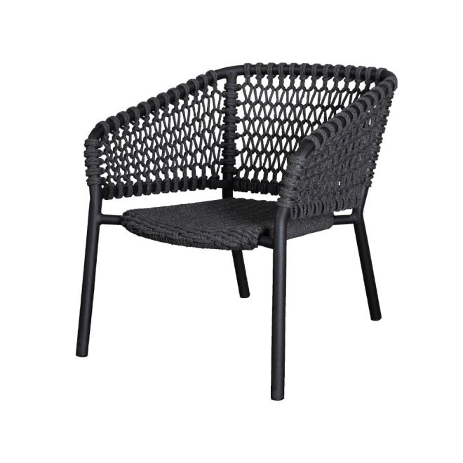 Cane-line ocean loungefåtölj dark grey