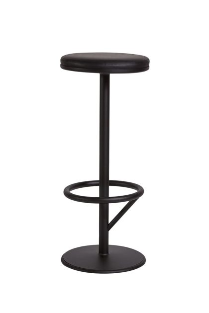 Smd design orbit barpall hög svart matt, svart läder