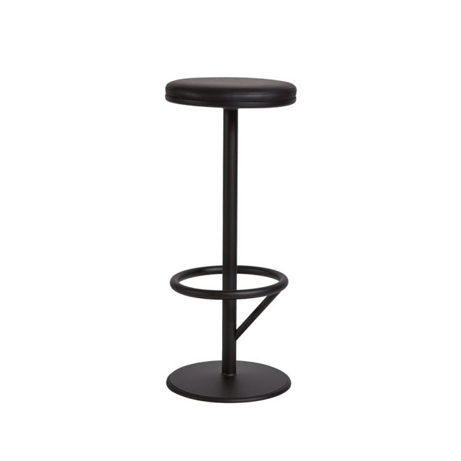 Smd design orbit barpall hög svart matt, svart läder