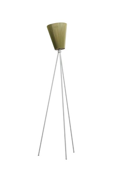 Northern oslo wood golvlampa olive green, ljusgrått stativ