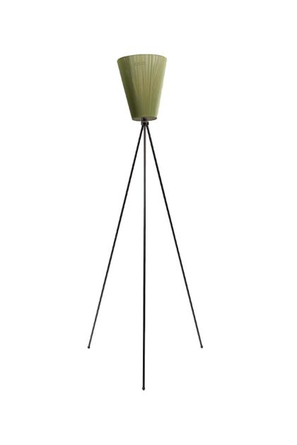 Northern oslo wood golvlampa olive green, mattsvart stativ