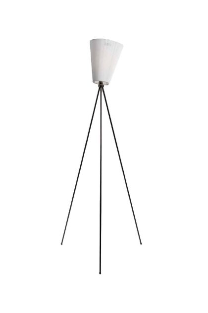 Northern oslo wood golvlampa white, mattsvart stativ